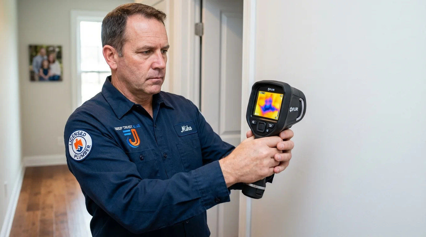 Thermal imaging leak detection by Johns Plumbing LLC in Groesbeck